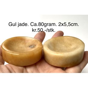 Gul jade skål eller fod til kugle
