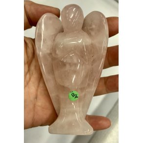 Ametyst, rosakvarts engle. 10cm.