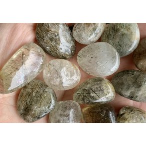 Fantom/rutil kvarts lommesten 