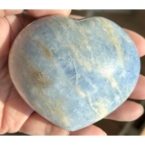 Blå calcit hjerte