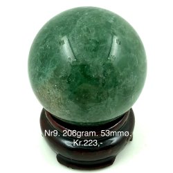 Grn jordbr kvarts kugle-9