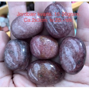 Jordbr kvarts lommesten. 