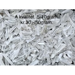 A kvalitet R bjergkrystal stav, 5-10gram./50/gram. 
