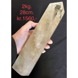 Stor bjergkrystal og citrin kvarts trn 2kg. 28cm. 