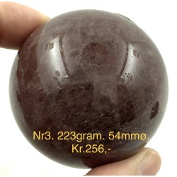 Jordbr kvarts kugle-3