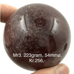 Jordbr kvarts kugle-3