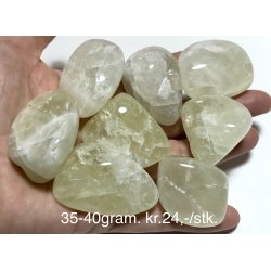 Lemon kvarts lommesten, 35-40gram. 