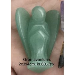 Grn aventurin engle. 2x3x4cm. 