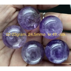 Ametyst sm kugle 22-23gram.  23,5mm. 