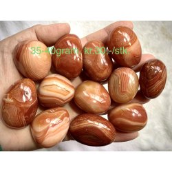 Sukkekogt karneol 35-40gram./stk. 