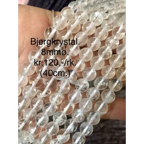 Bjergkrystal. 8mm. 