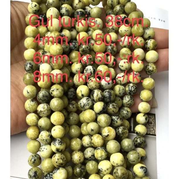 Turkis gul. 4mm