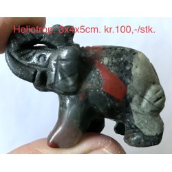 Heliotrop elefant. 3x5cm. 