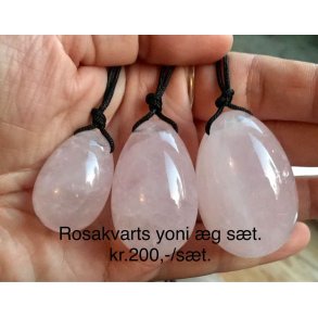 Rosakvarts yoni g st - 3stk.