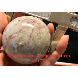 pink turmalin kugle -9, (354gram)