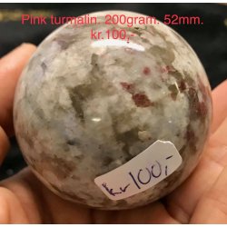 pink turmalin kugle -5, (200gram)