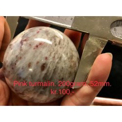 pink turmalin kugle -5, (200gram)