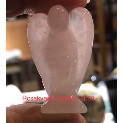 rosakvarts engle 3x4cm