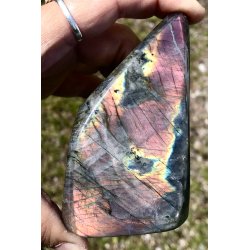 Labradorit pink/lilla flash Freeform-11