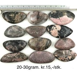 Rhodonit lommesten 20-30gram. 