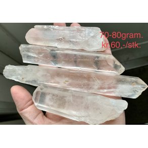 R bjergkrystal stav, 70-80gram. 