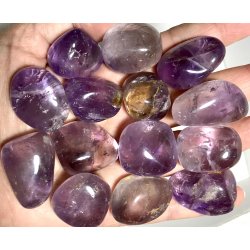 Lys ametyst lommesten. 15-20gram. 