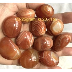 Sukkekogt karneol 20-25gram./stk. 