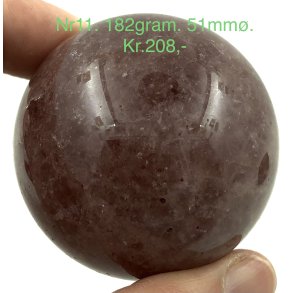 Jordbr kvarts kugle-11