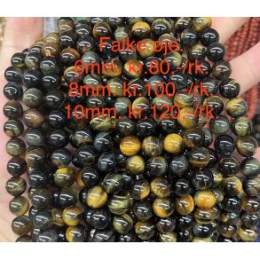 Falkeje m/tigerje perle. 8mm. 