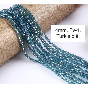 4mm. Spids facet krystal glas perle Fv-1. 