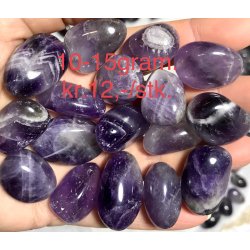 Ametyst lommesten. 10-15gram. 