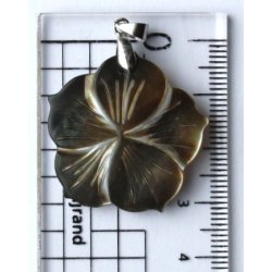 musling blomster vedhng 30mm-1, pris pr. stk.