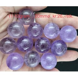 Ametyst sm kugle 11-12gram. 19,5mm. 
