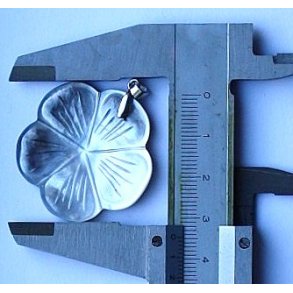 musling blomster vedhng 35mm,-1, stk, pris