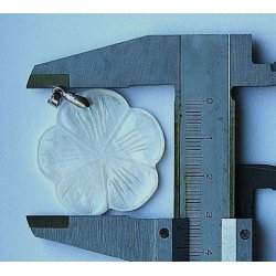 musling blomster vedhng 35mm,-1, stk, pris