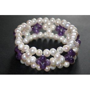 perle og krystal armbånd 1