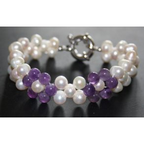 perle og krystal armbånd 2