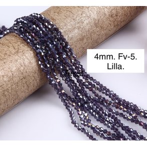 4mm. Spids facet krystal glas perle Fv-5