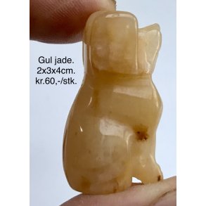 Gul jade. 2x3x4cm. 