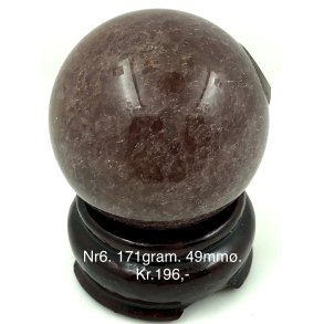 Jordbr kvarts kugle-6