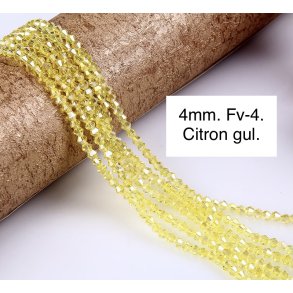 4mm. Spids facet krystal glas perle Fv-4. 