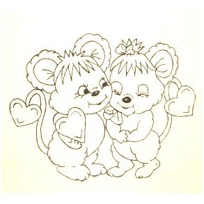 hagesmæk med gummibagside, hvid med motiv nr.20