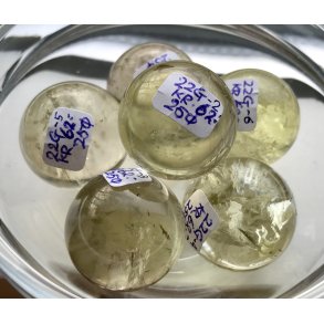 Sm citrin kugle 22gram. 25mm. 