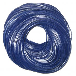 2,2mm firekant okselædersnøre-blå