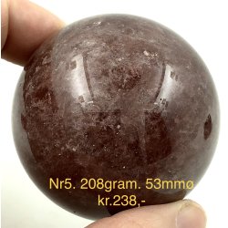 Jordbr kvarts kugle-5