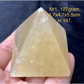 Honning calcit pyramide-1