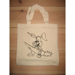 brnepose med motiv, 23-0016, fv. sort og natur.