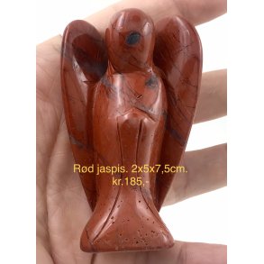 Rd jaspis engle 2x5x7,5cm