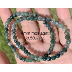 Indiske agat. 4,6,8mm perle. 16-20cm. Frit valg.