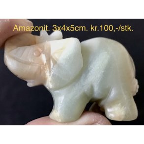 Amazonit elefant. 3x5cm. 